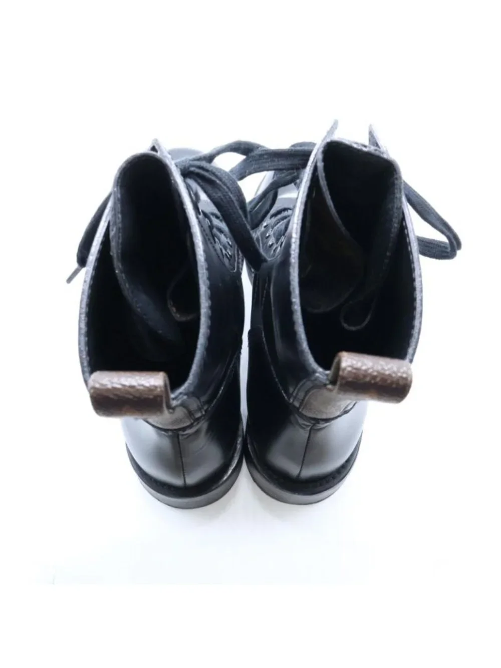 Louis Vuitton Metropolis Line Monogram Leather Ankle Lace Up Short Boots 36 - Picture 5 of 10